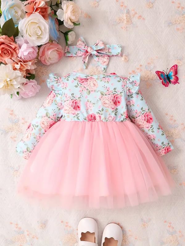 Charming Purple Floral Frock